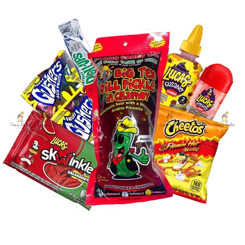 CandyMex - Pickle kit with Hot Cheetos