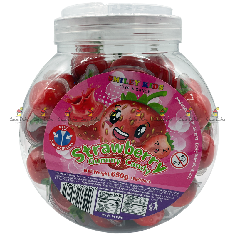 Smiley Kids - Gummy Candy Strawberry 12/50
