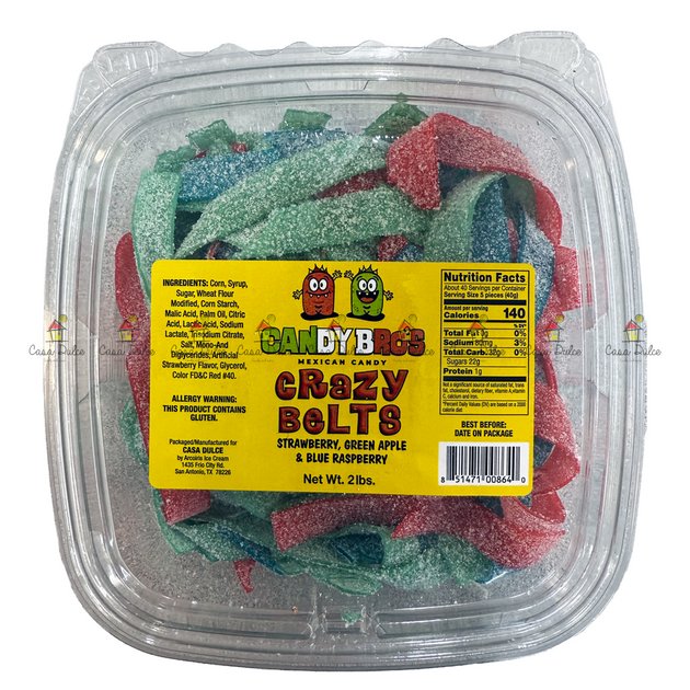 Candy Bros - Crazy Belts Sour 2LBS | Casa Dulce
