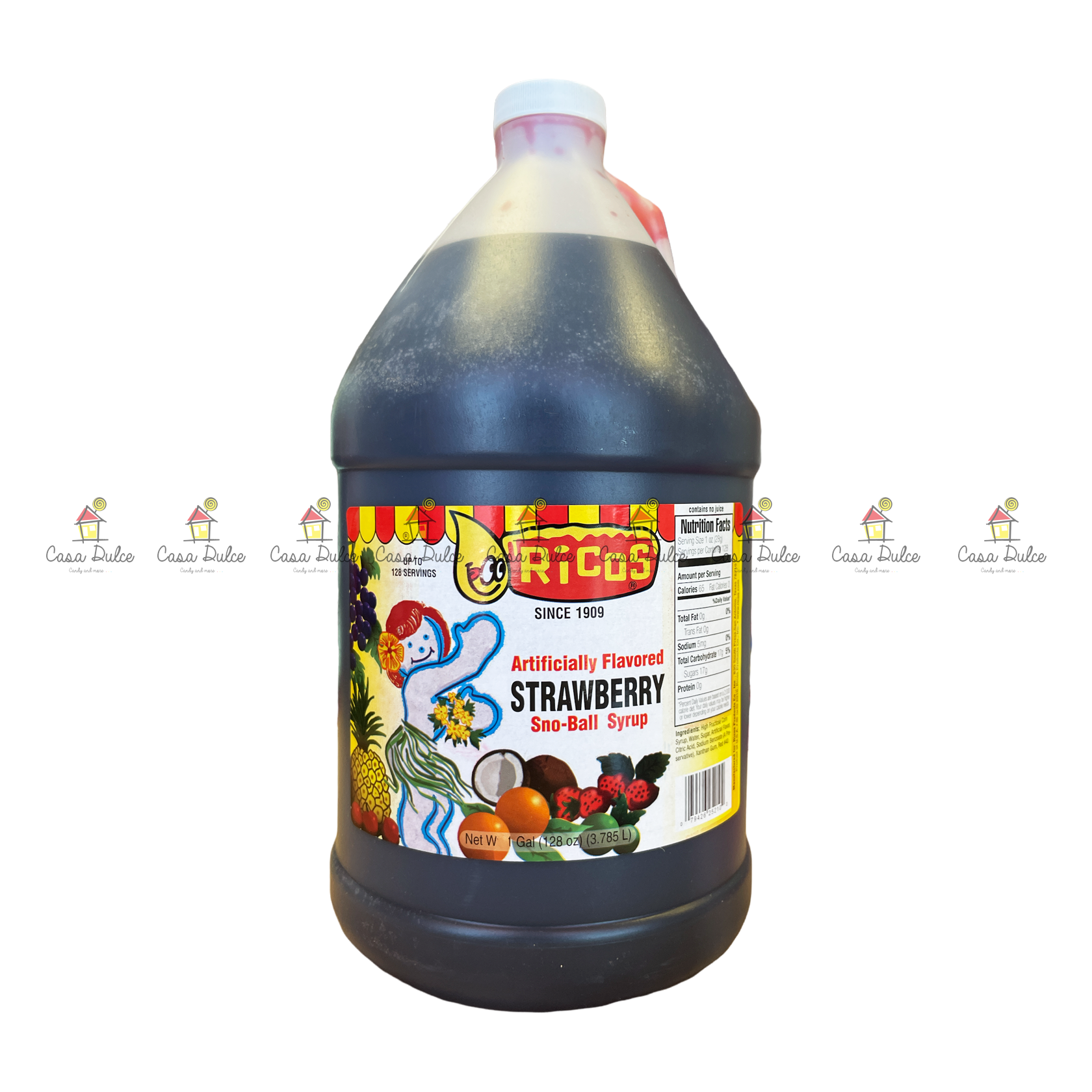 Ricos - Syrup Strawberry 4/1Gal | Casa Dulce