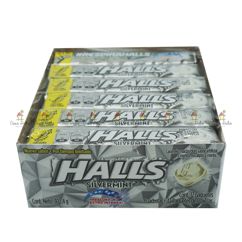 Adams - Halls Silvermint 12ct